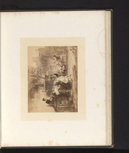 Photographic reproduction of a sketch of Blowing Bubbles. The Past and the Present by Sir George Harvey