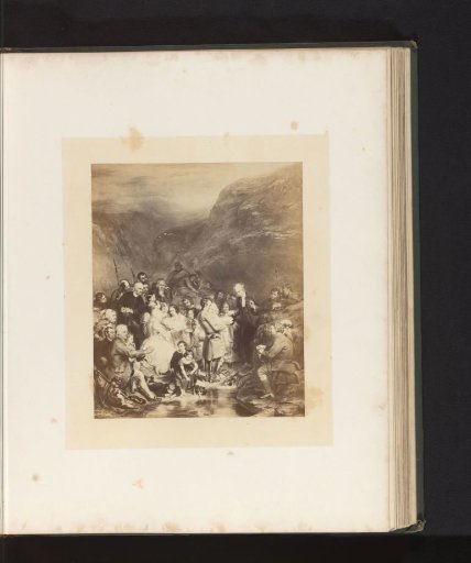 Photographic reproduction of an engraving of Convenanters' Baptism, after the painting by Sir George Harvey