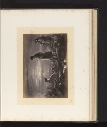 Photographic reproduction of an engraving of Incident in the Life of Napoleon, after the painting by Sir George Harvey