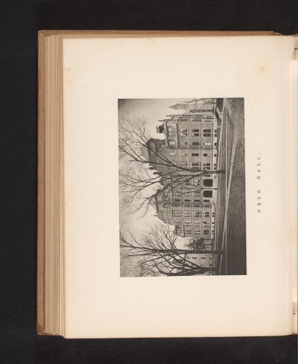 View of Weld Hall of Harvard University