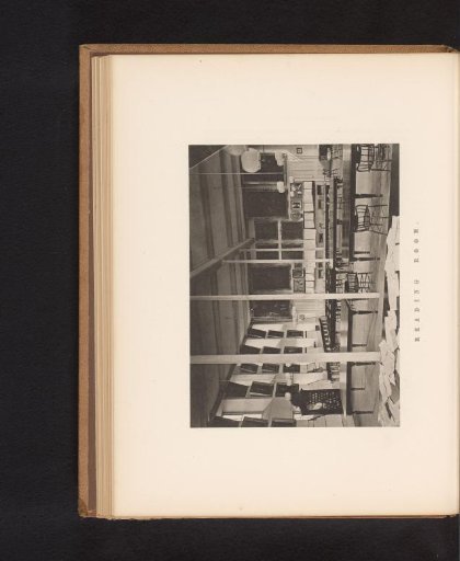 Interior of the reading room of Harvard University