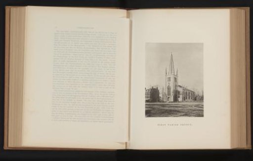 View of the First Parish in Cambridge on Harvard Square