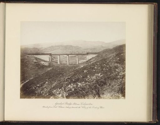 Aqueduct bridge, No 2 near Culegarten, 6 2/3 miles from Loch Katrine, looking towards the valley of the Duchray Water