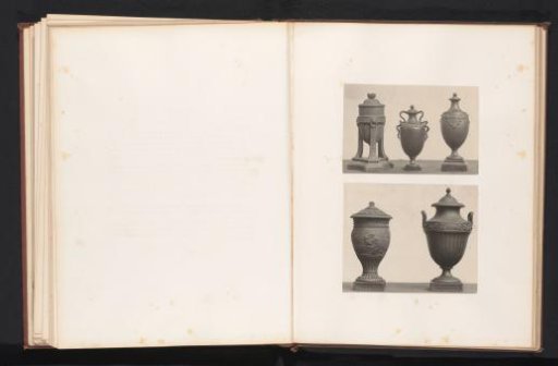 Five decorated vases