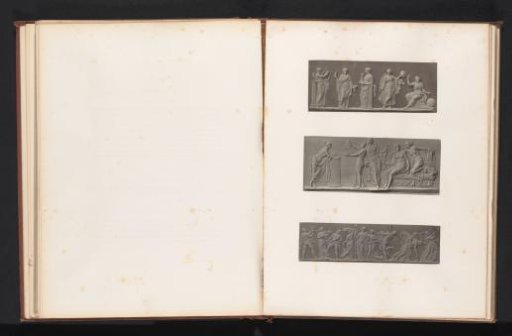 Bas-reliefs of five Muses, Apollo instructing Bacchus, and Bacchus with Ariadne and Silenus