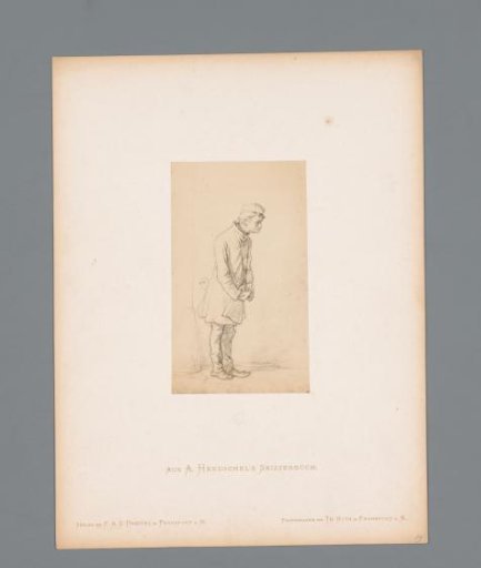 Photographic reproduction of a sketch of a portrait of an unknown man, by Albert Hendschel