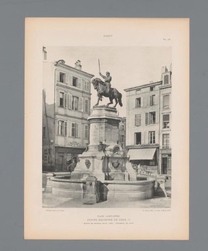 Statue of René II of Lorraine on Place Saint-Epvre in Nancy