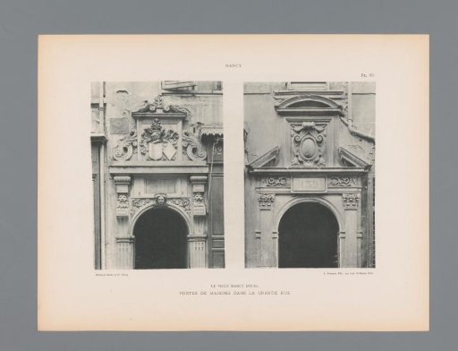 Two entrances of the Palais des Ducs de Lorraine in Nancy