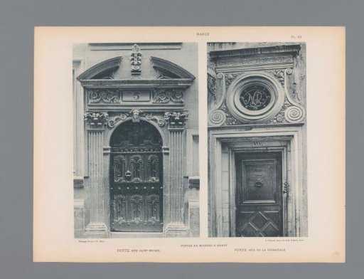 Two entrances of residential houses in Nancy