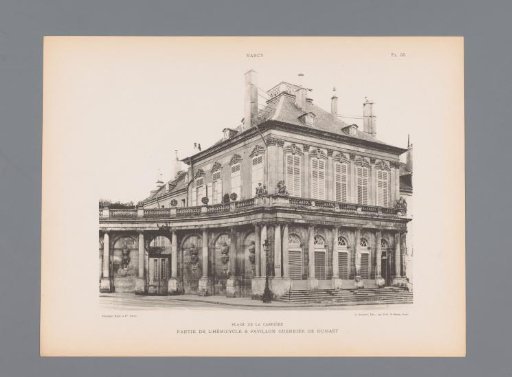 Facade of the Dumast Pavilion on Place de la Carrière in Nancy