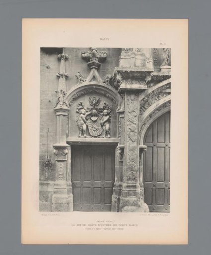 Reliefs above the entrance of the Musée Lorrain in Nancy