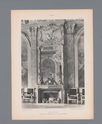 Fireplace in the town hall of Nancy