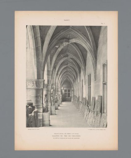 Gallery with statues in the Musée Lorrain in Nancy