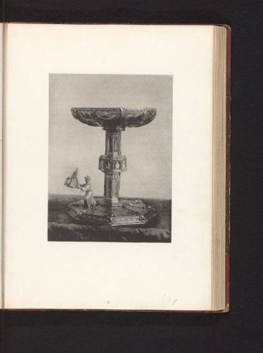 Chalice of glass and metal in honor of Saint Gertrude from the Saint Gertrude Church in Nivelles, displayed at an exhibition of religious objects from the Middle Ages and Renaissance in 1864 in Mechelen