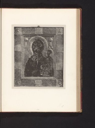 Byzantine relief of the Madonna and Child from the Cathedral of St Paul in Liège, displayed at an exhibition of religious objects from the Middle Ages and Renaissance in 1864 in Mechelen
