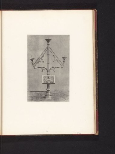 Easter candelabrum from the Church of St Vaast in Gaurain-Ramecroix, displayed at an exhibition of religious objects from the Middle Ages and Renaissance in 1864 in Mechelen