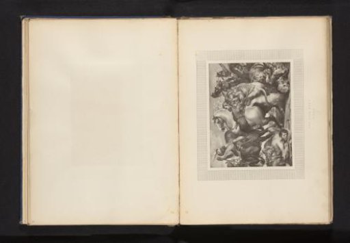 Reproduction of a print of the lion hunt after Peter Paul Rubens