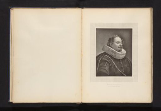 Reproduction of a print of a painted portrait of Martin Engelbrecht after Anthony van Dyck
