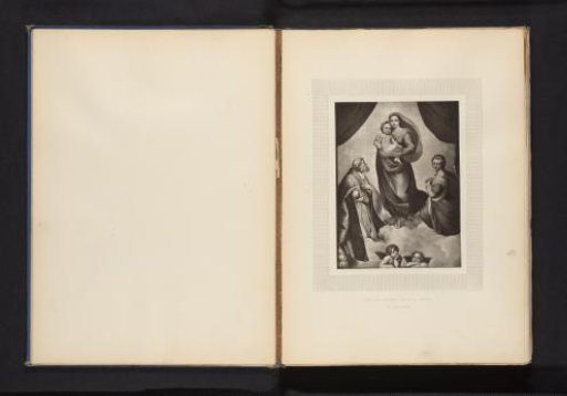 Reproduction of a print of Raphael's La Madonna Di S. Sisto by William Say