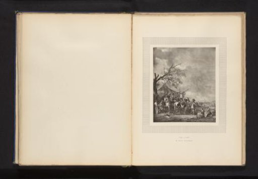 Reproduction of a print of a camp after Philips Wouwerman