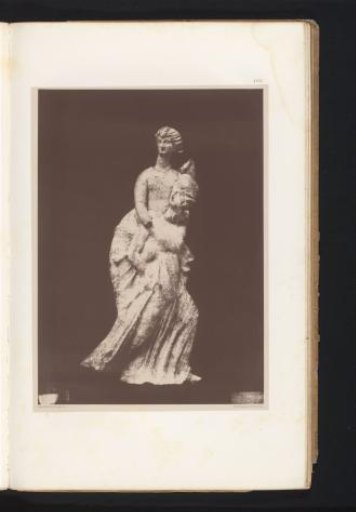 Terracotta sculpture of Venus with Love on her arm