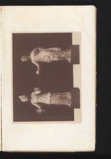 Two terracotta sculptures of Hebe and Proserpina