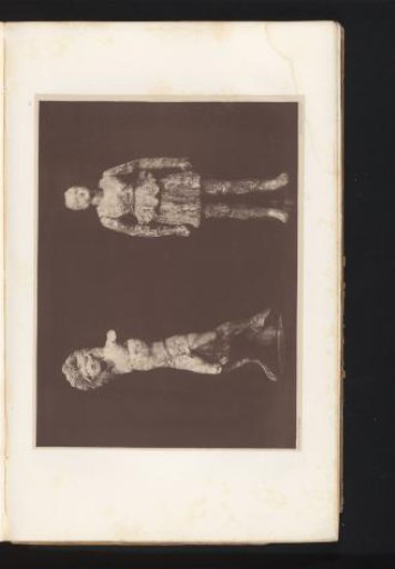 Two terracotta sculptures of Charon and Diana