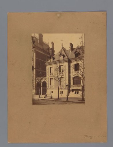 Façade of a villa in Paris, designed by Auguste-Joseph Magne