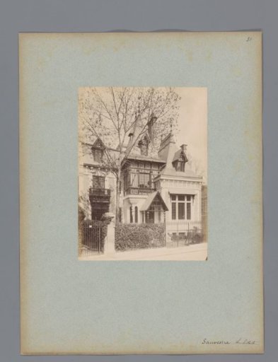 Façade of a villa in Paris, designed by Stephen Sauvestre