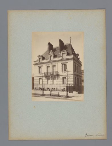 Facade of a villa in Paris, designed by Albert-Ernest Carrier-Belleuse