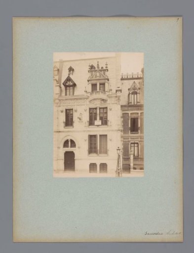 Facade of a residence in Paris, designed by Stephen Sauvestre