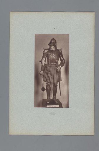 14th-century armor with mace and sword from the army of John II of France, from the collection of the Musée d'Artillerie in Paris