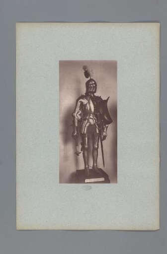 15th-century armor with sword and halberd from the army of Charles VII of France, from the collection of the Musée d'Artillerie in Paris