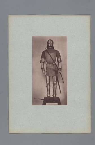 15th-century armor with sword and bow from the army of Charles VII of France, from the collection of the Musée d'Artillerie in Paris