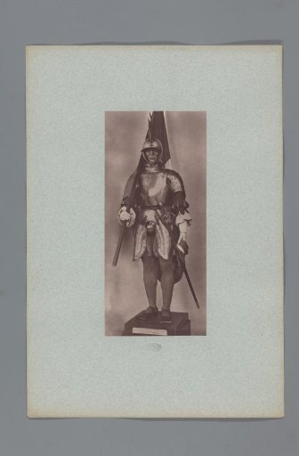 16th-century armor with sword and flagstaff from the army of Francis I of France, from the collection of the Musée d'Artillerie in Paris