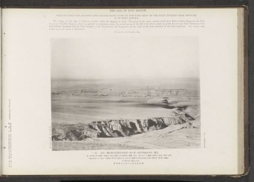 Preparations for advance and attack being made by the main body of the first division near Mehotse, N. of Port Arthur