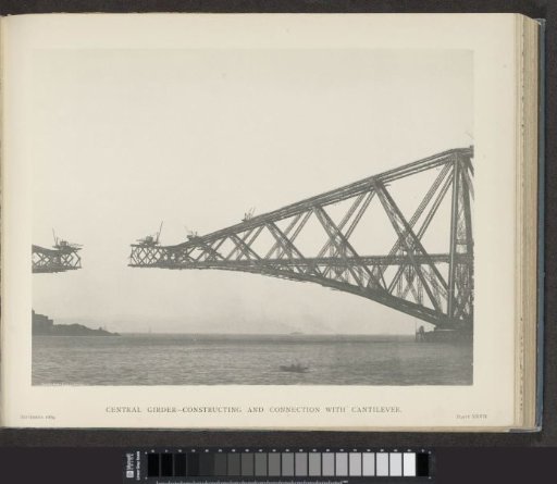 Central girder-constructing and connection with cantilever