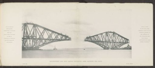 Queensferry and Inch Carvie cantilever arms, showing end posts