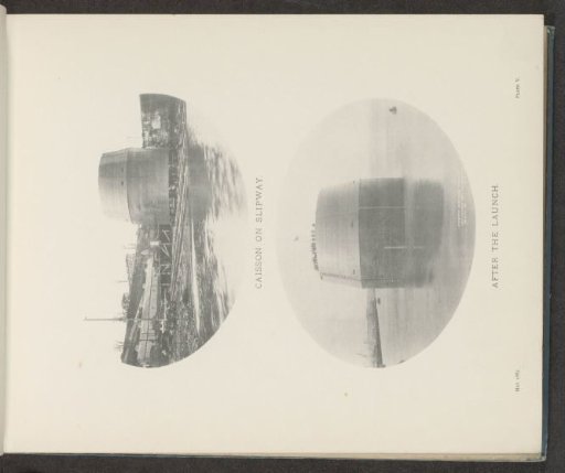 Two views of a caisson of the Forth Bridge