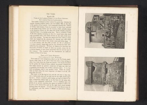 View of the tomb of Vibius Marianus and the Lateran tomb in Rome