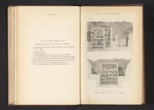 Photographic reproduction of two floor plans of the columbarium of Titus Statilius Taurus in Rome