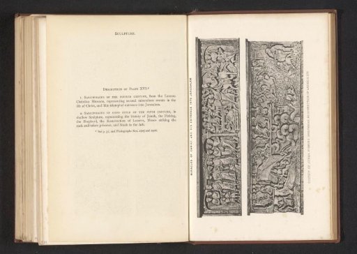 Two reliefs from sarcophagi depicting episodes from the life of Christ and the story of Jonah
