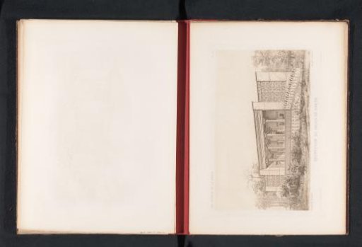 Reproduction of a drawing of a reconstruction of the palace of Darius I in Persepolis by Jane Dieulafoy