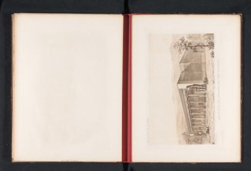 Reproduction of a drawing of a reconstruction of the apadana in Persepolis by Jane Dieulafoy