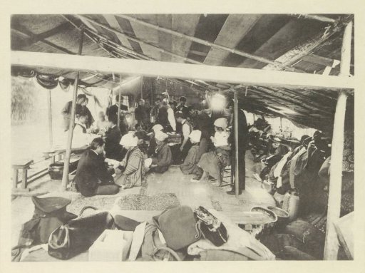 University field hospital in Japan after an earthquake