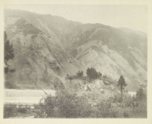 Landslides in the Neo Valley in Japan after an earthquake