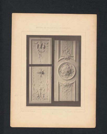 Three reliefs with organic elements, sculpted by Jean Herman