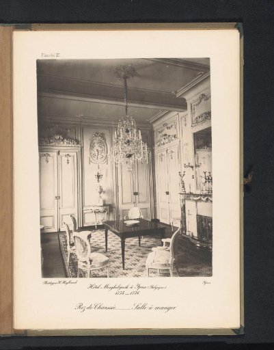 Dining room on the ground floor of Hotel Merghelynck in Ypres, Belgium