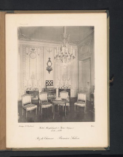 First salon on the ground floor of Hotel Merghelynck in Ypres, Belgium