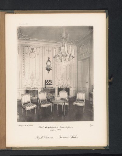 First salon on the ground floor of Hotel Merghelynck in Ypres, Belgium
